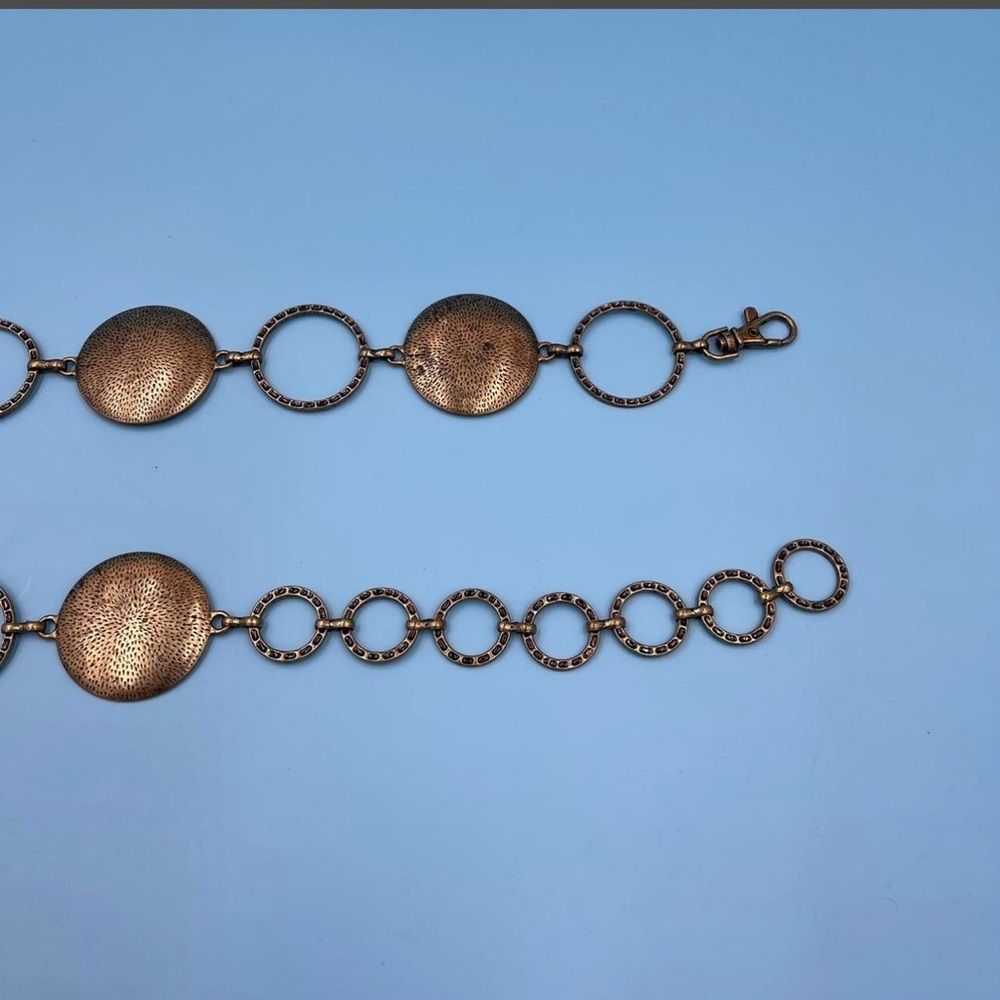 Vintage Chain Metal Engraved Hardware Belt - Picture 4 of 5